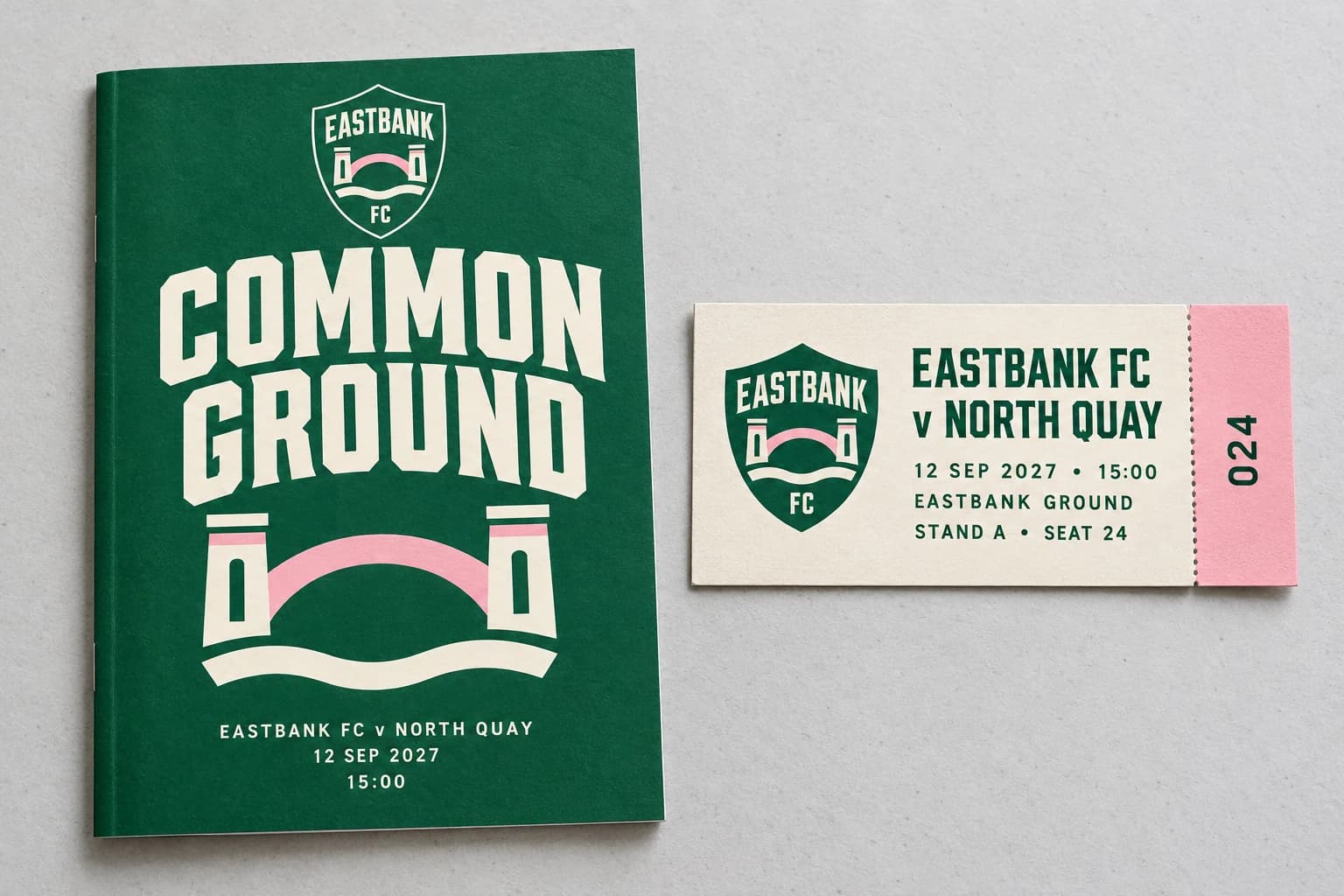 Eastbank FC: Tiket dan sampul program