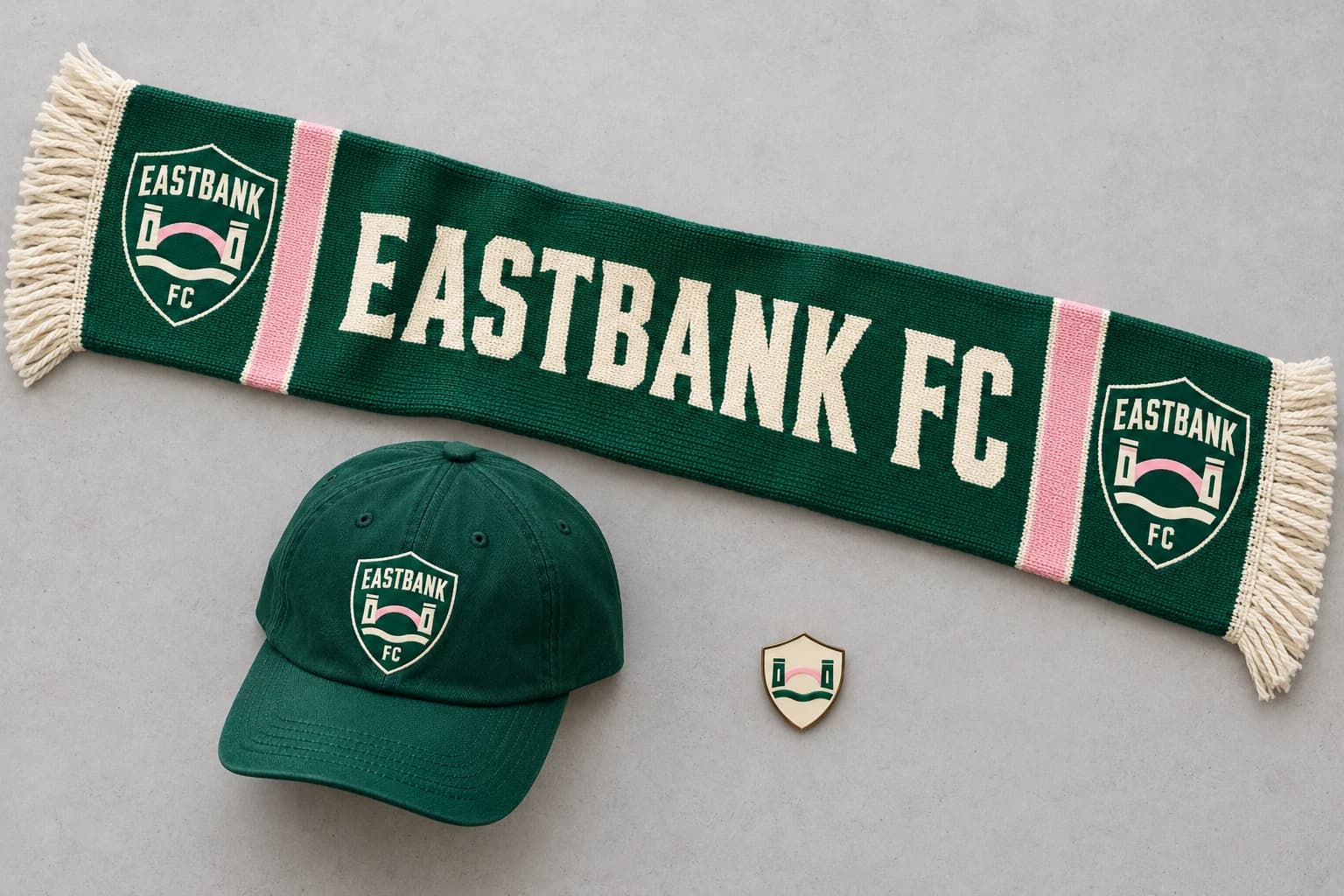 Eastbank FC: Syal, topi, dan pin
