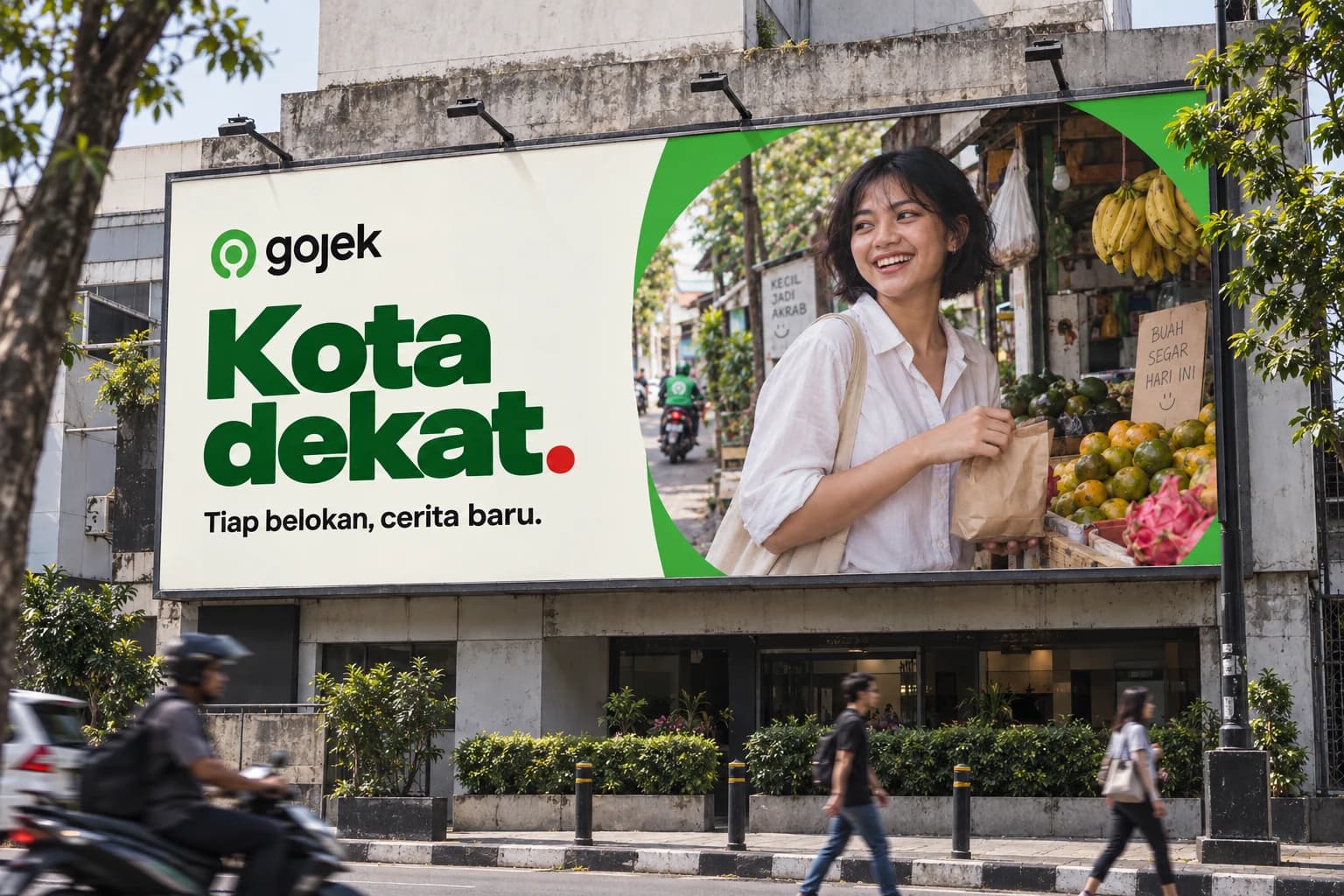 Gojek / Kota Dekat: Konsep papan iklan