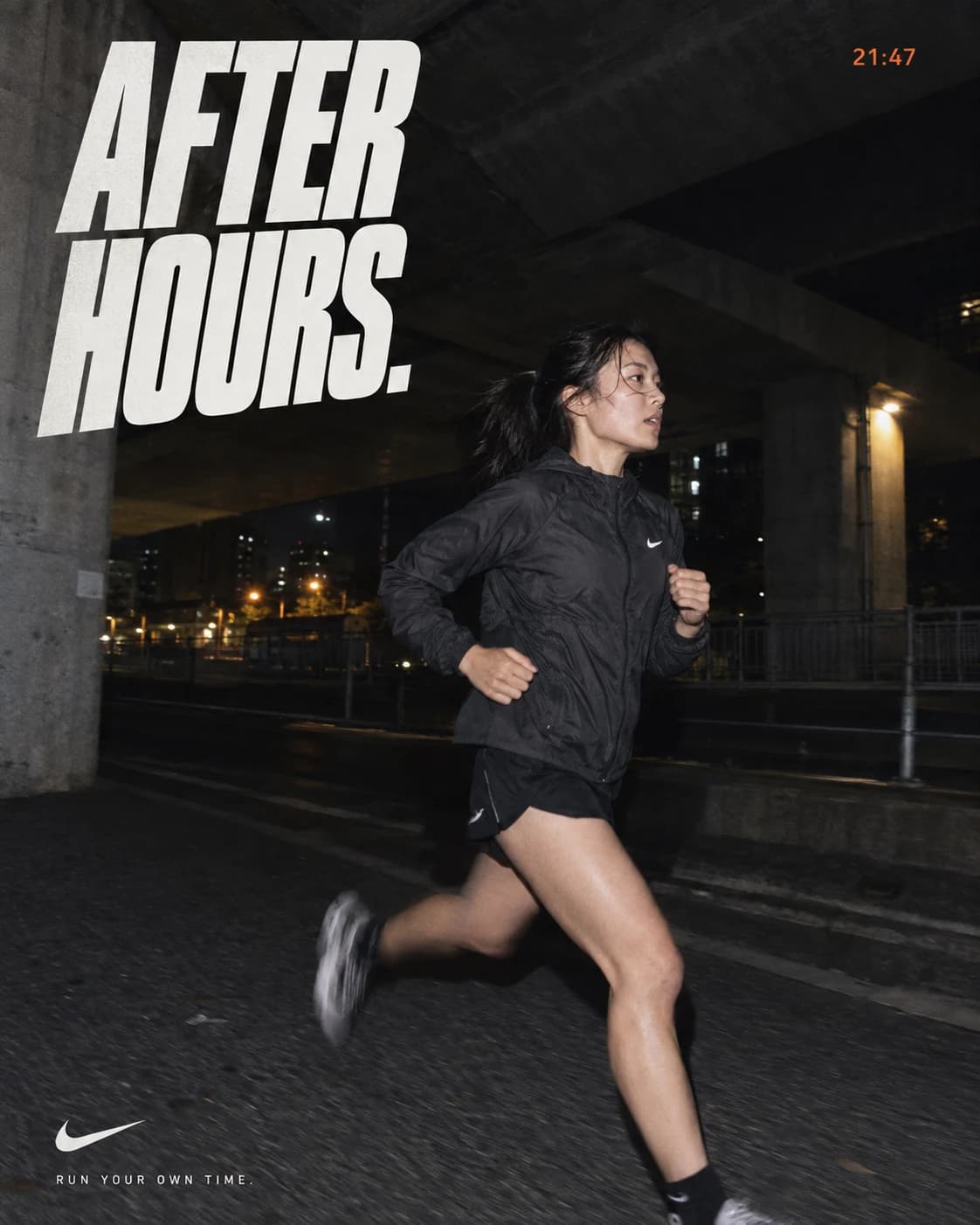 Nike / After Hours: Poster utama lari malam