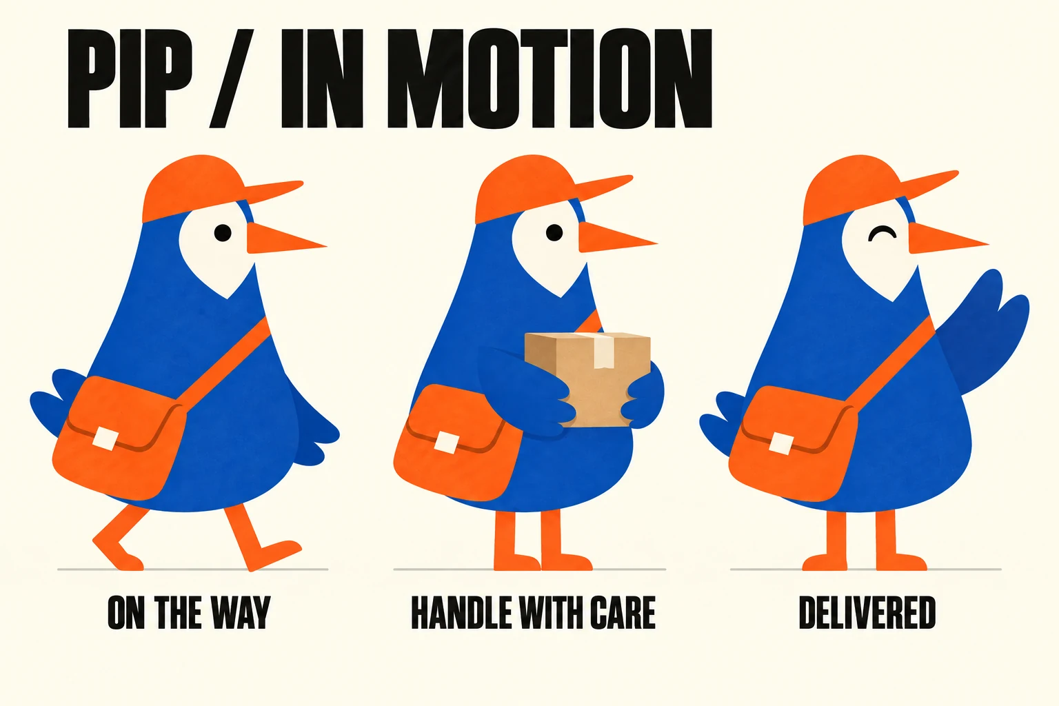 PIP / Parcel Pal: Pose aksi