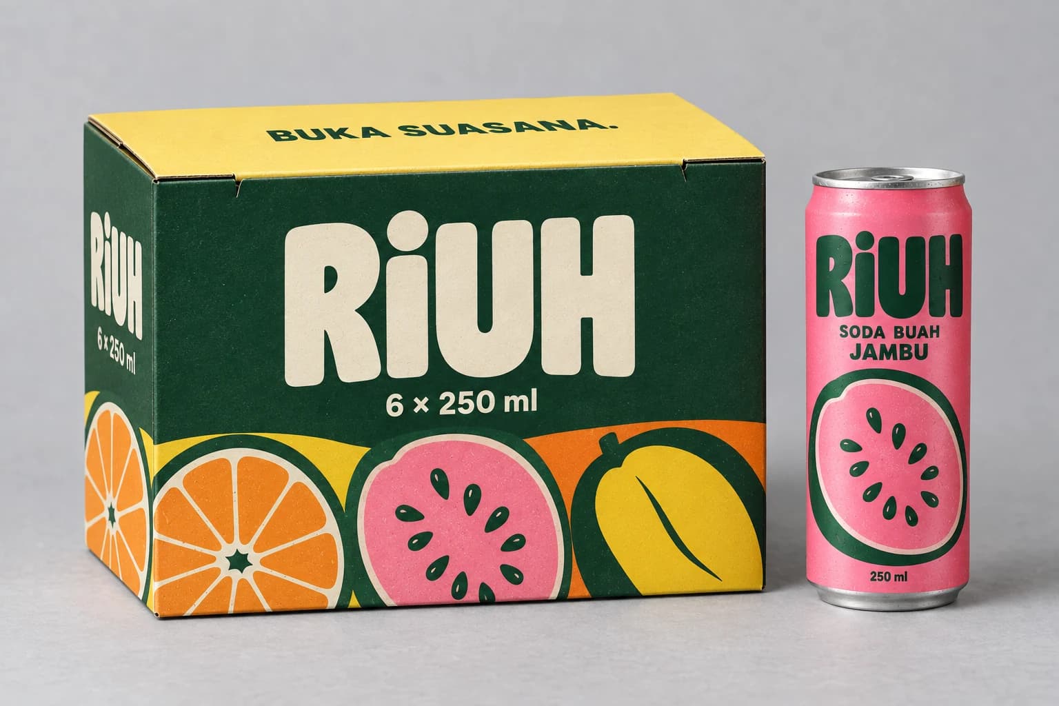 RIUH: Kemasan enam kaleng campuran