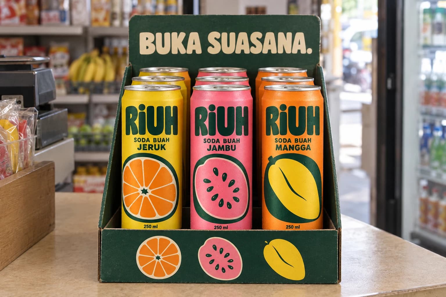 RIUH: Pajangan ritel di meja