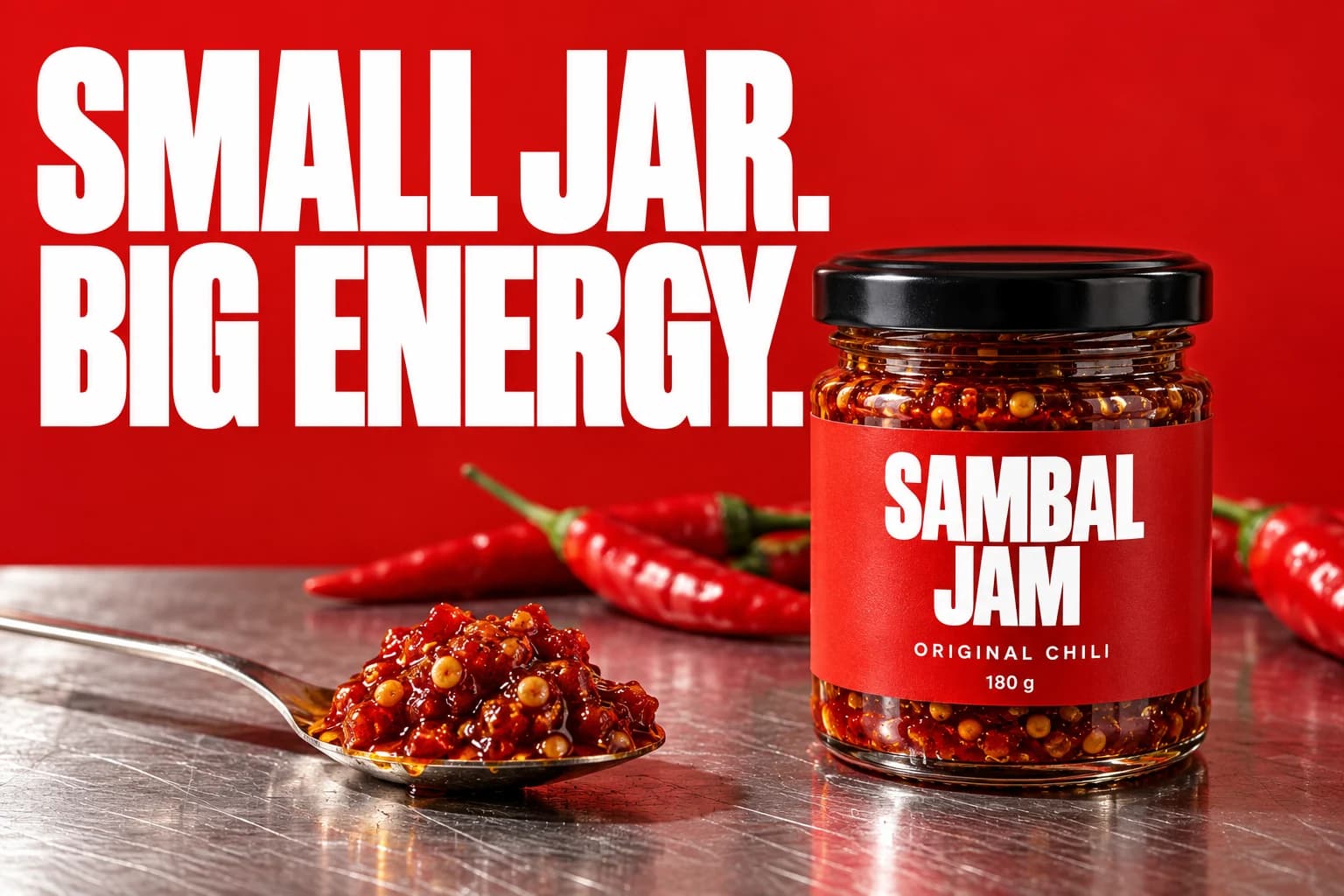 Sambal Jam: Poster Small Jar, Big Energy