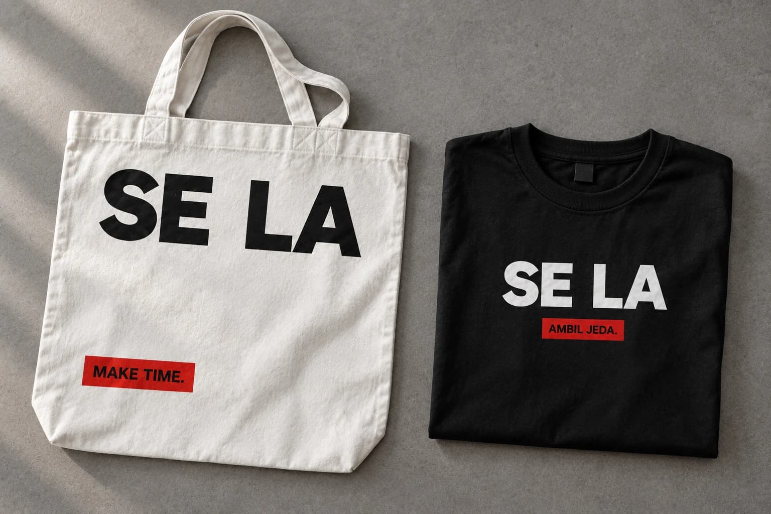 SELA: Tas dan kaus