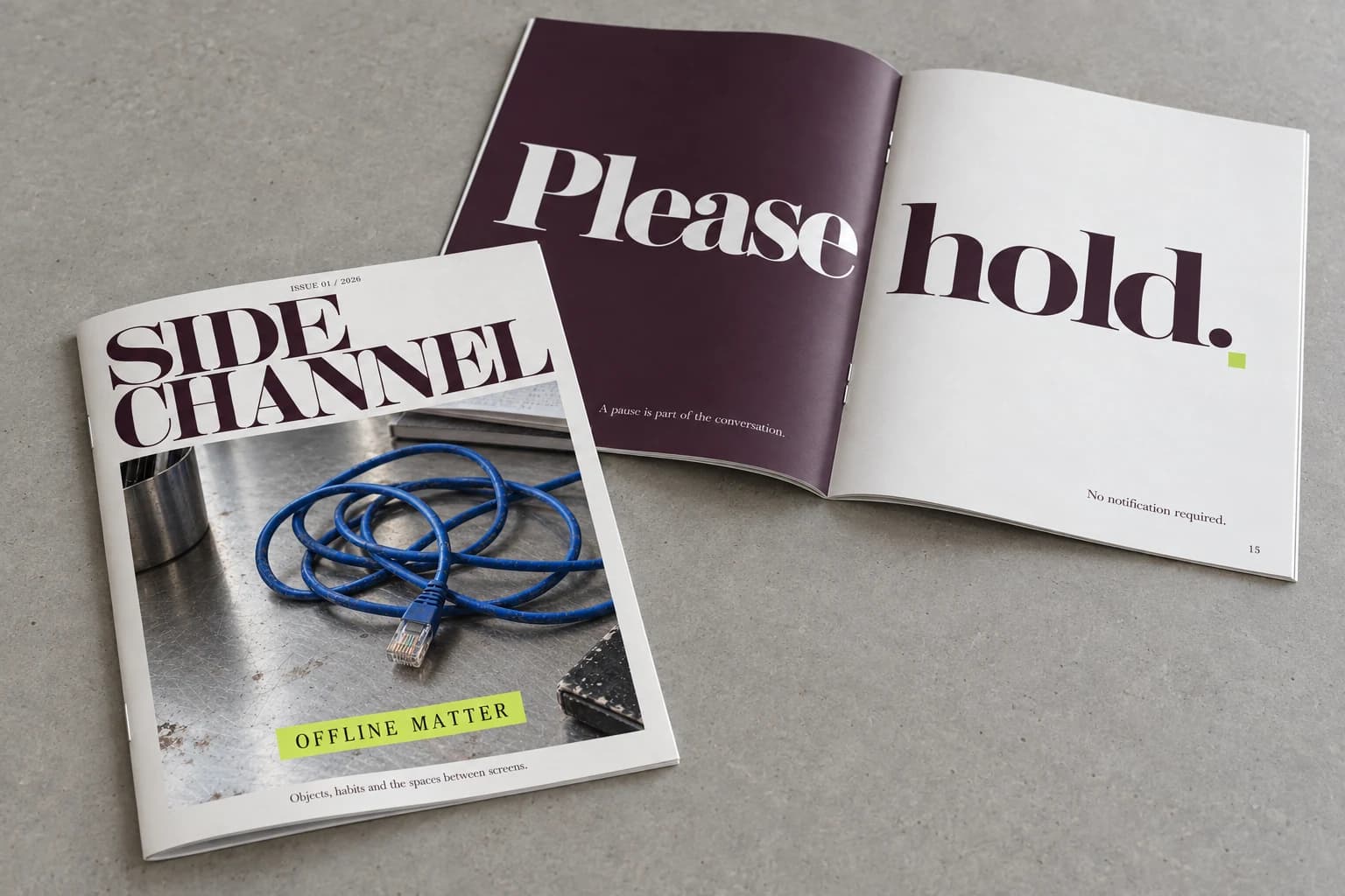 SIDE CHANNEL / Offline Matter: Publication presentation