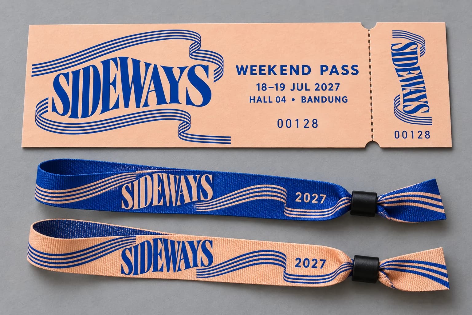SIDEWAYS: Tiket dan gelang