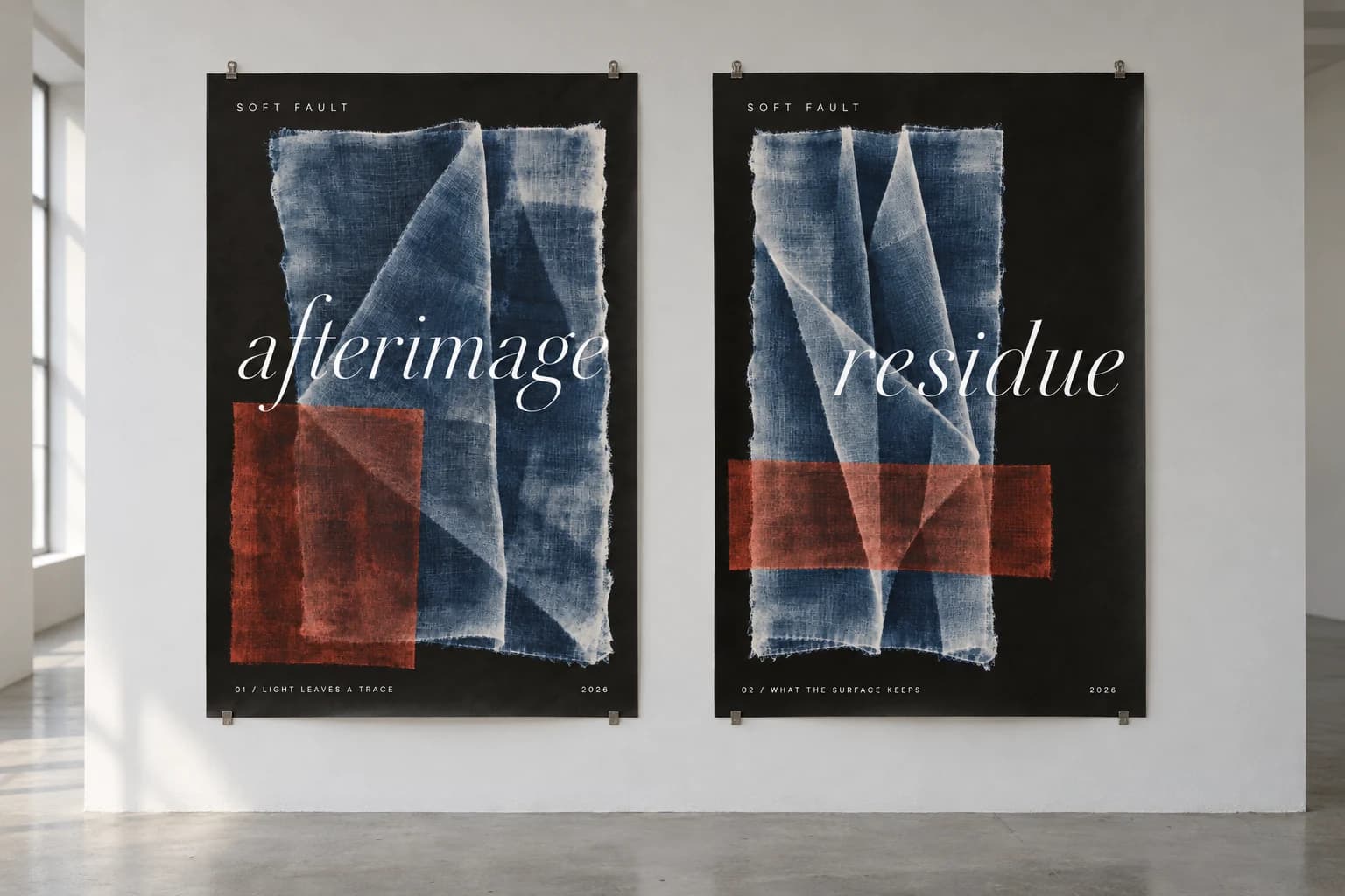 SOFT FAULT / Material Studies: Visualisasi pemasangan poster