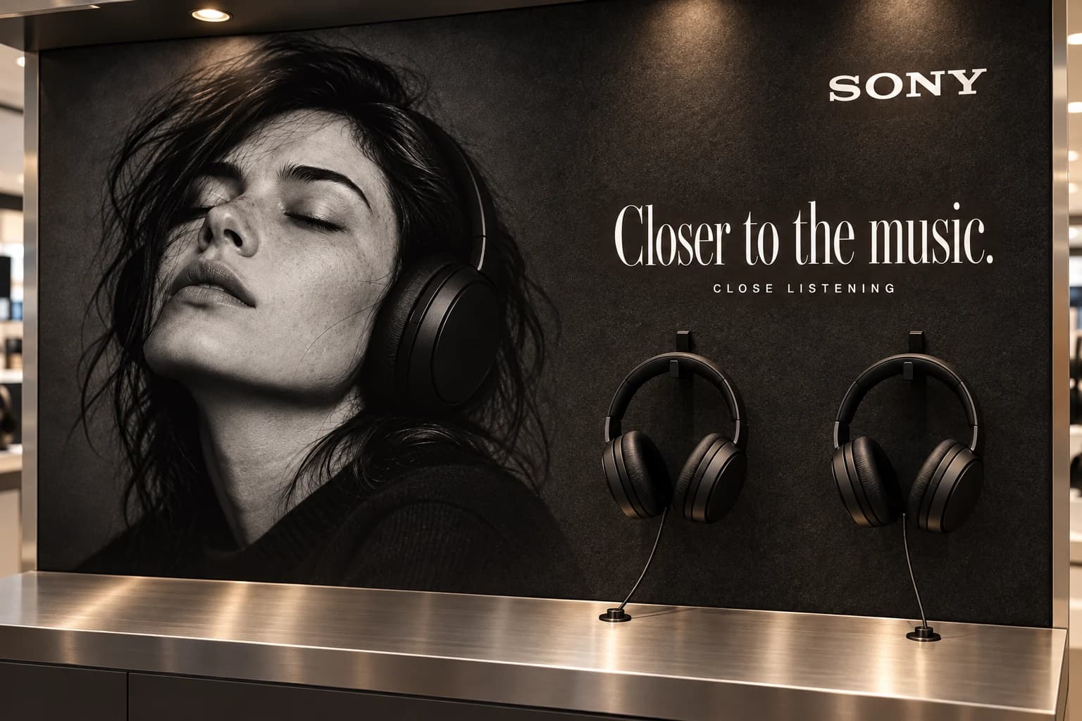 Sony / Close Listening: Visualisasi area dengar ritel