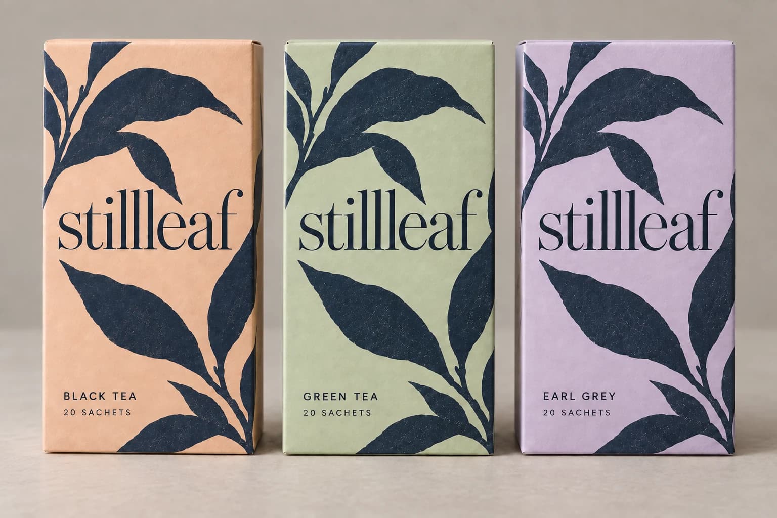 Stillleaf: Keluarga kemasan teh