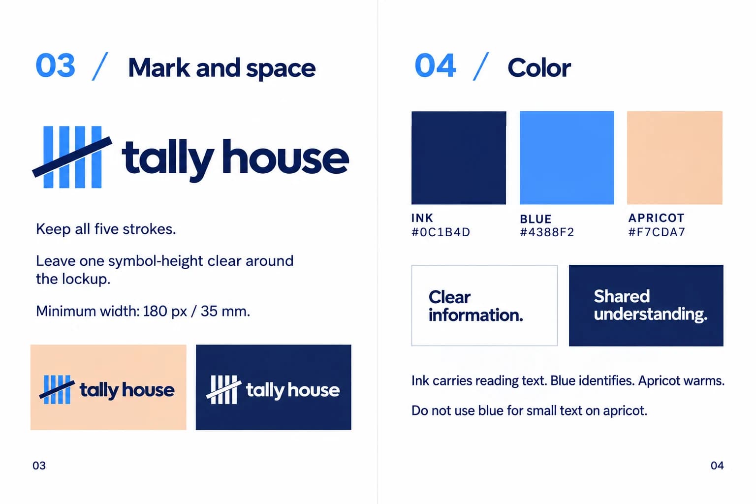 Tally House: Simbol dan warna
