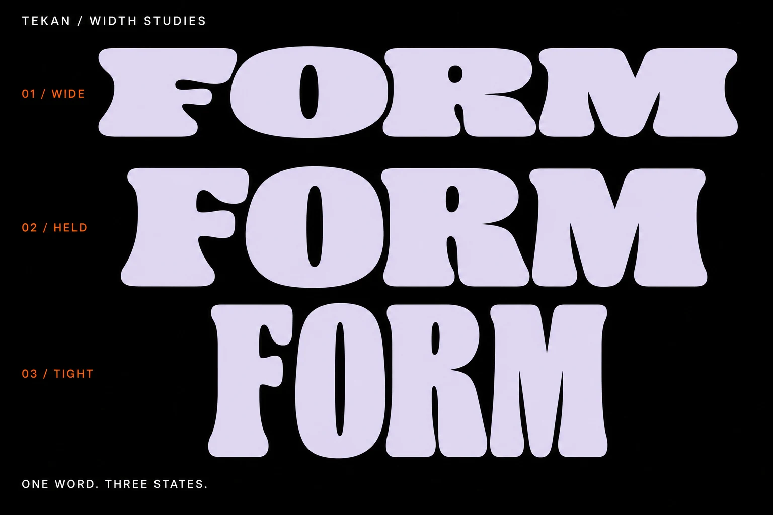 TEKAN / Form Under Pressure: Studi lebar huruf
