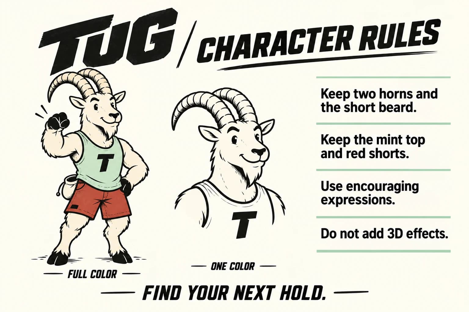 TUG / Climbing Club: Aturan karakter